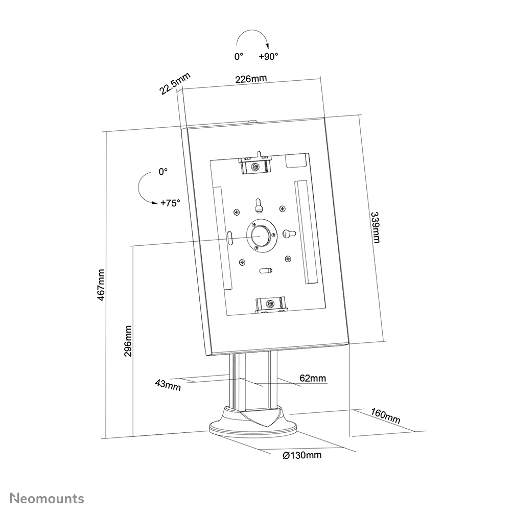 Neomounts by Newstar countertop tablet holder